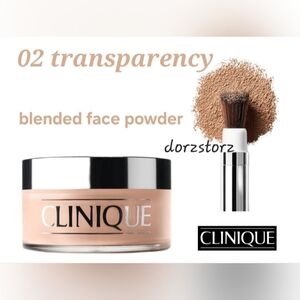CLINIQUE Blended Face Powder *02 TRANSPARENCY* / .88 oz / New in box